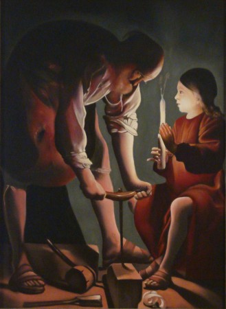 Georges De La Tour-San Giuseppe falegname - 68x50